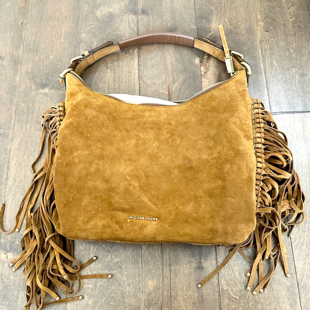 EUC Michael Kors suede bag